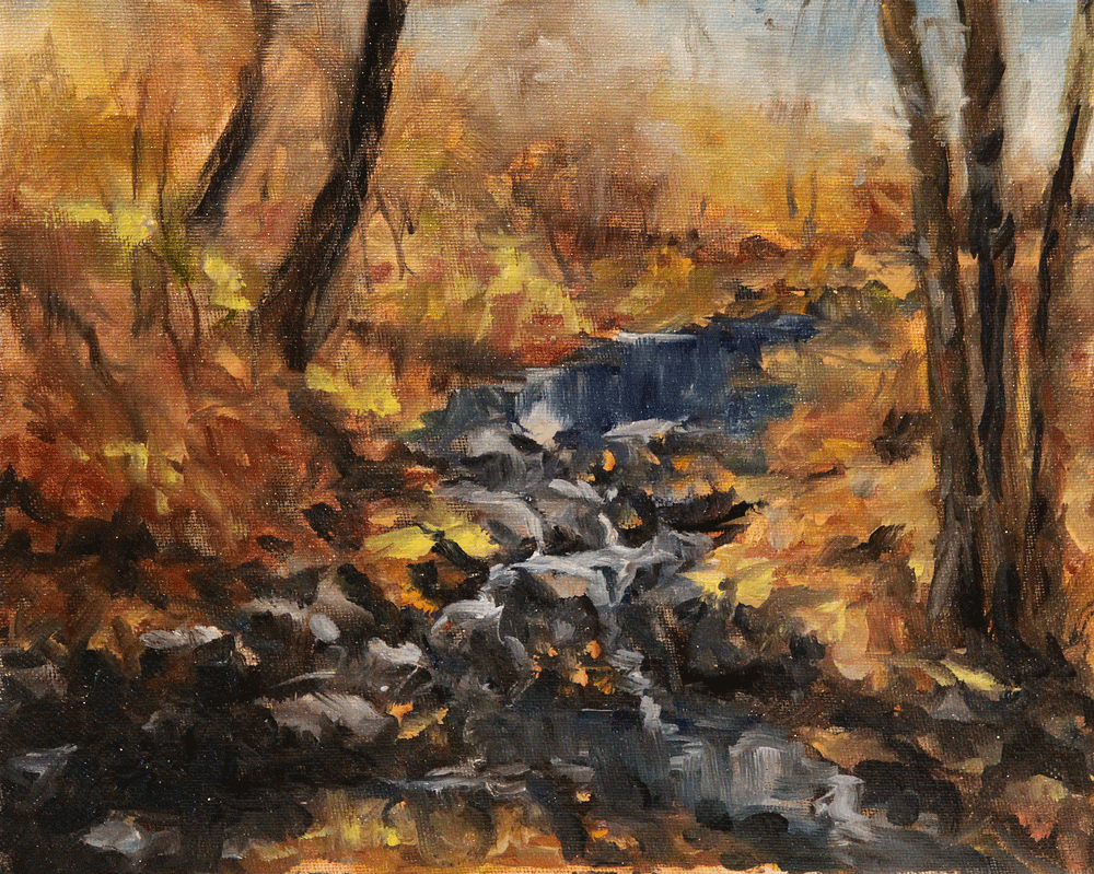 Grand Park Creek at Seven Bridges - South Milwaukee, Wisconsin, Plein Air - Gary Millard