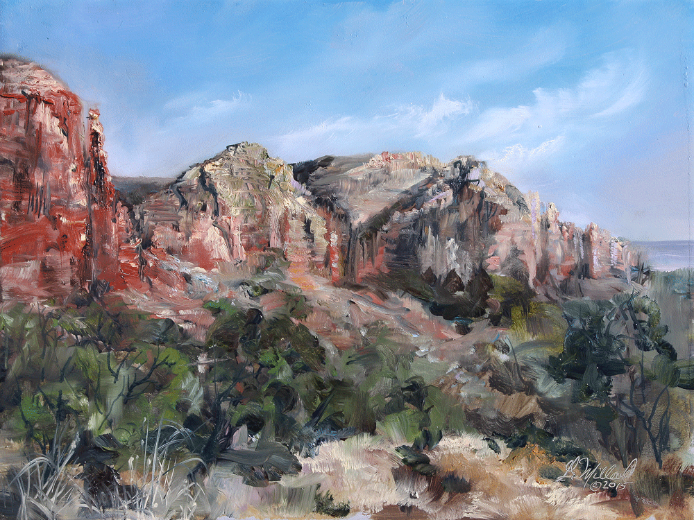 Sedona Arizona - Village of Oak Creek - Plein Air - Gary Millard