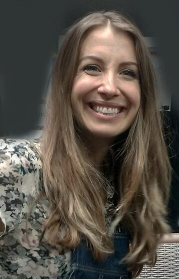 Smiling young woman with long hair