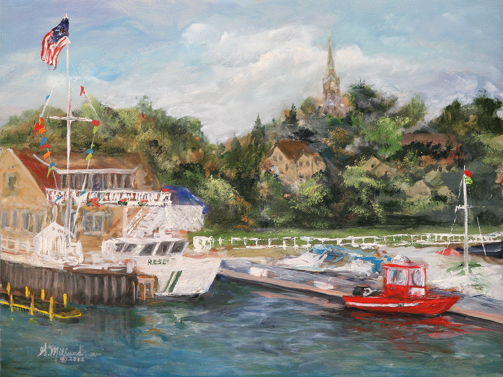 Port Washington Harbor from the break wall