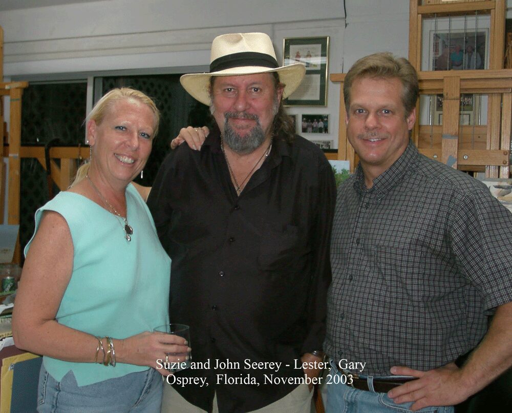 Suzie and John Seery Lester with Gary Millard
